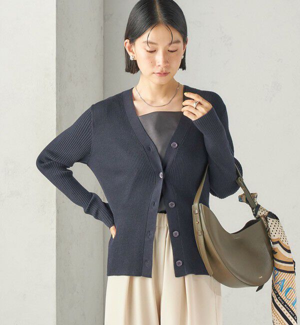 SHIPS for women「《予約》〈手洗い可能〉シルク ウール Ｖネック カーディガン」|カーディガン|