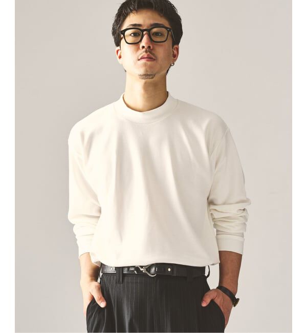 417 EDIFICE「【Hanes&times;417 EDIFICE】別注 CLEAR CUT COTTON SMOOTH MOCK NECK（MODERN FIT）」|Tシャツ・カットソー|