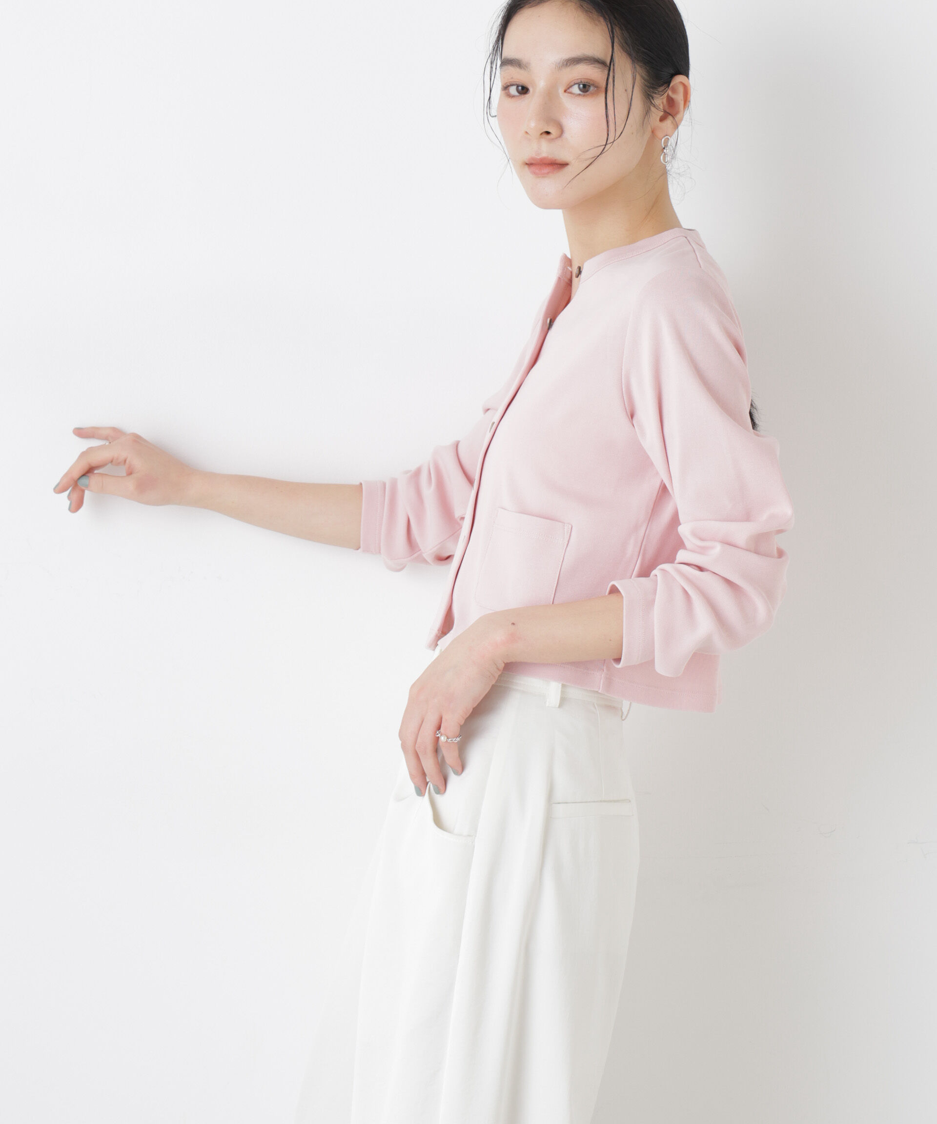 NANO universe「強撚コットンコンパクトカーディガン」|Tシャツ・カットソー|
