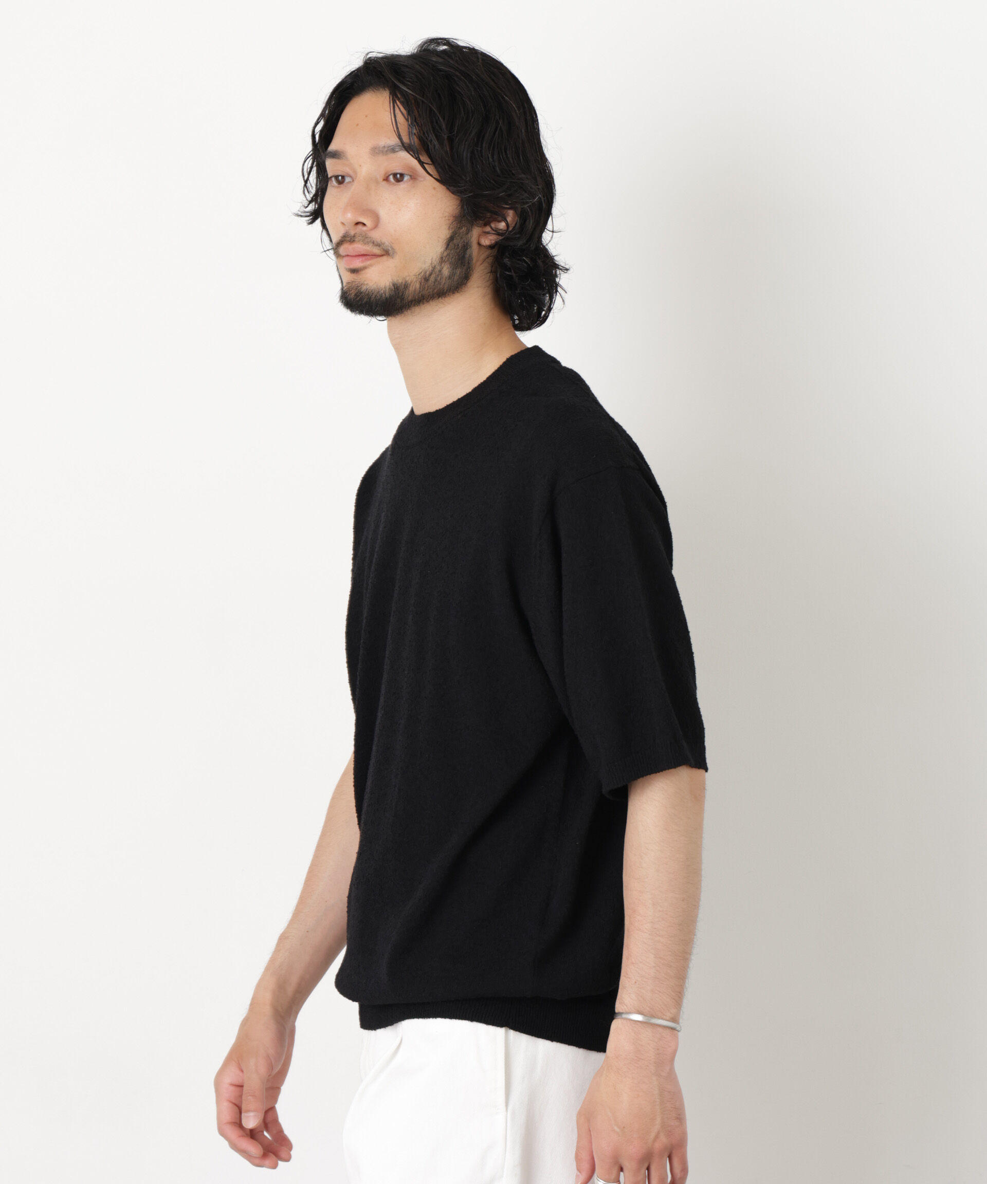 nano･universe「C/Ny ブークレ クルーネックニットTEE」|ニット・セーター|