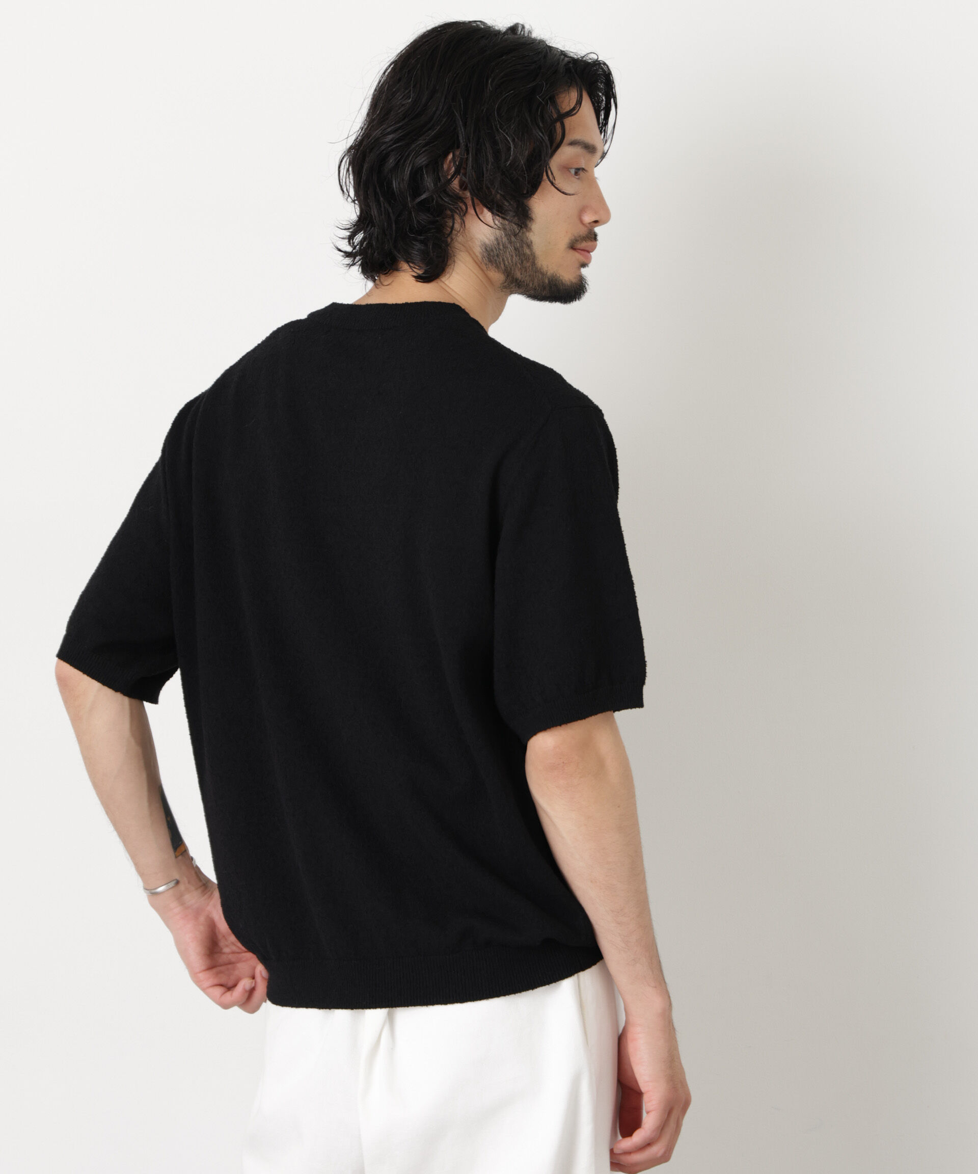 nano･universe「C/Ny ブークレ クルーネックニットTEE」|ニット・セーター|