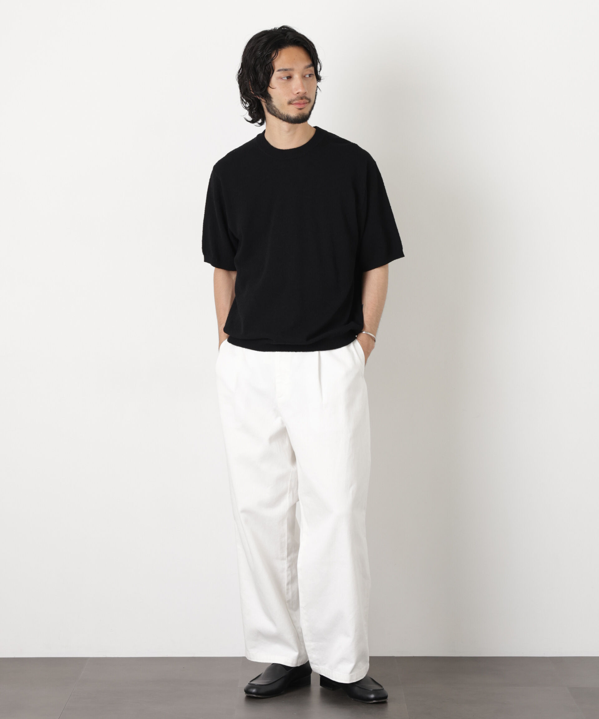 nano･universe「C/Ny ブークレ クルーネックニットTEE」|ニット・セーター|