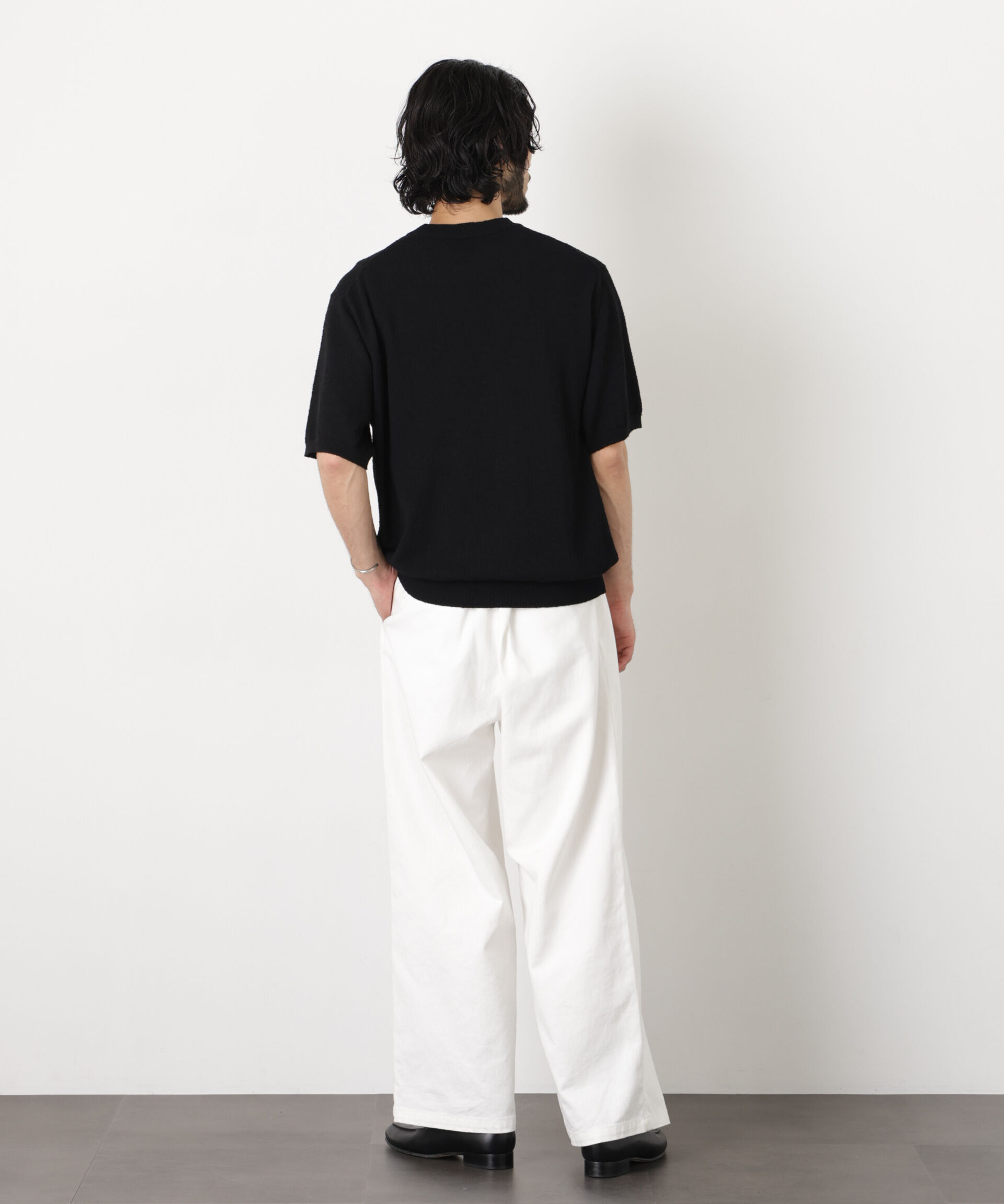 nano･universe「C/Ny ブークレ クルーネックニットTEE」|ニット・セーター|