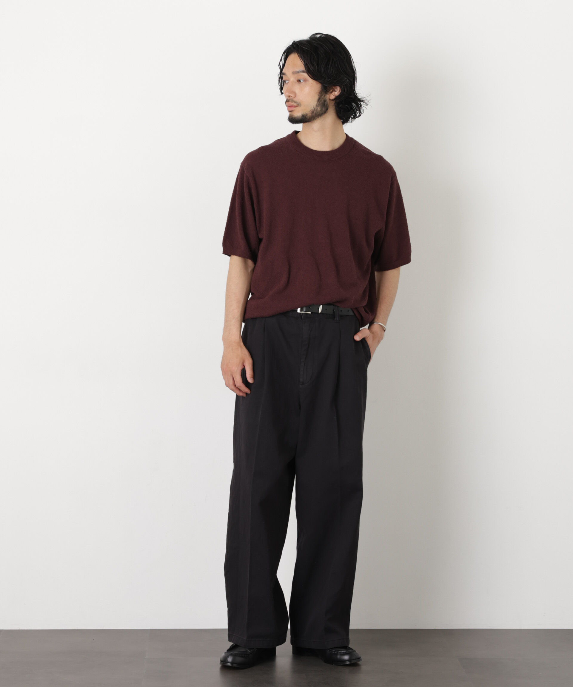 nano･universe「C/Ny ブークレ クルーネックニットTEE」|ニット・セーター|