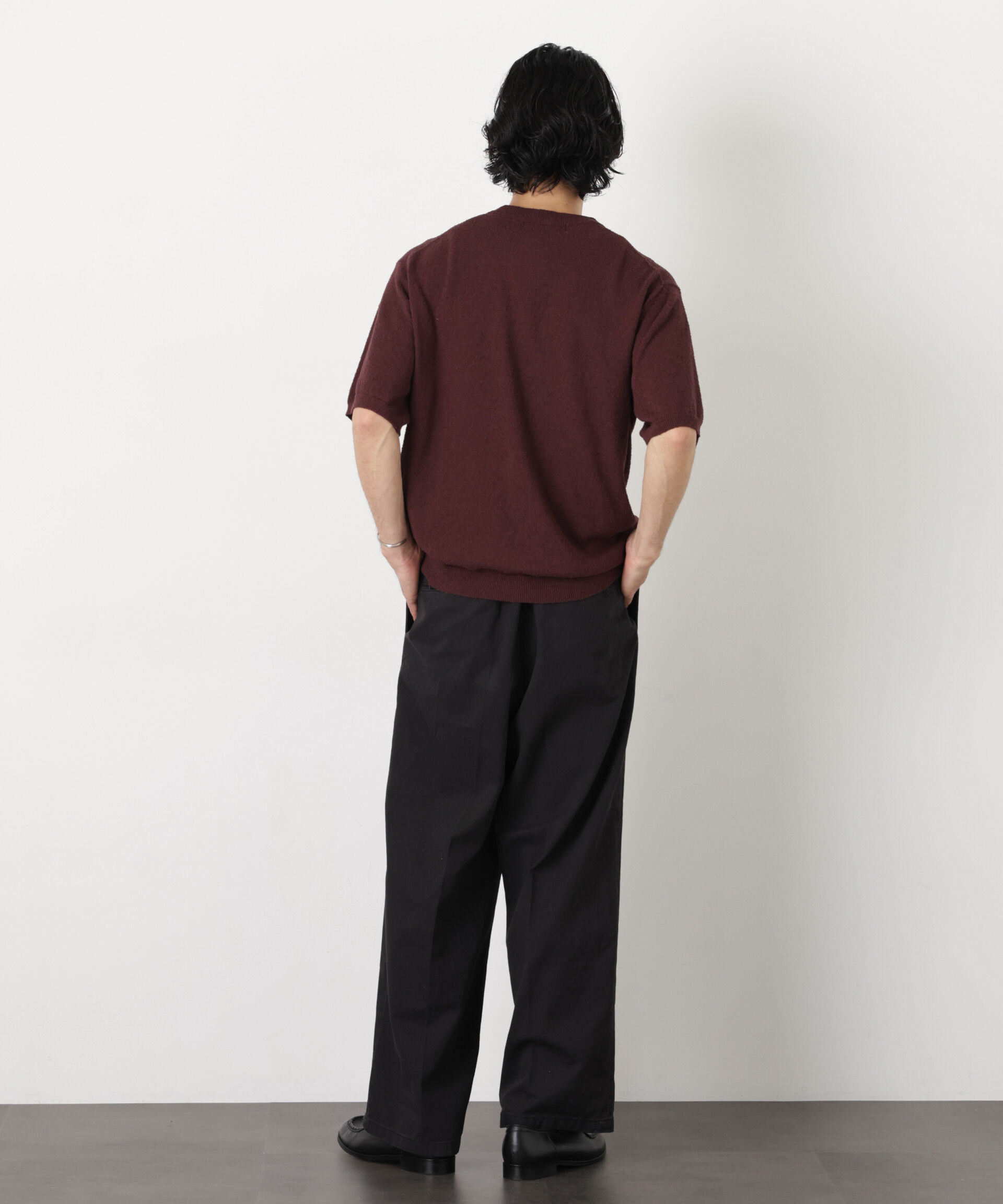 nano･universe「C/Ny ブークレ クルーネックニットTEE」|ニット・セーター|