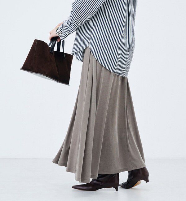 NOLLEY'S sophi「【WEB限定】《セットアップ対応》ウォッシャブルフィブリルテレコフレアーマキシスカート」|スカート|