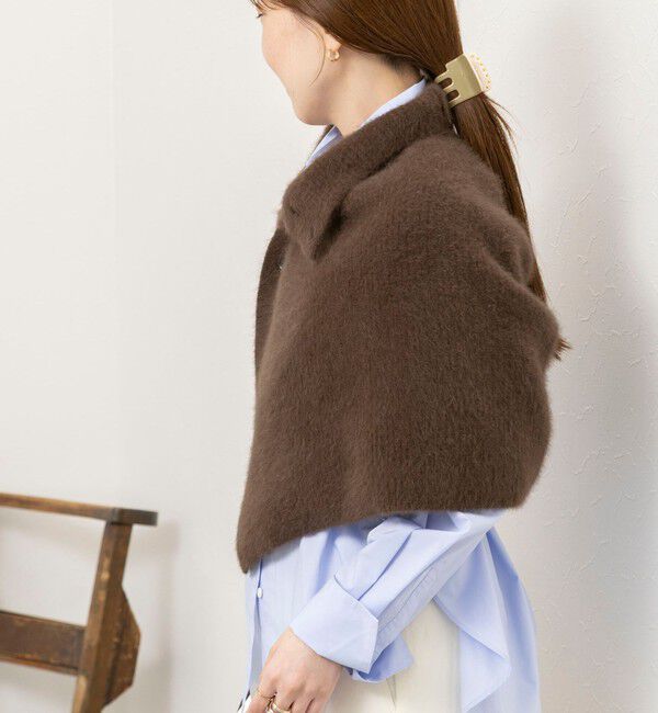 NOLLEY'S sophi「ウール混ヘアリー片開きポンチョ」|ニット・セーター|