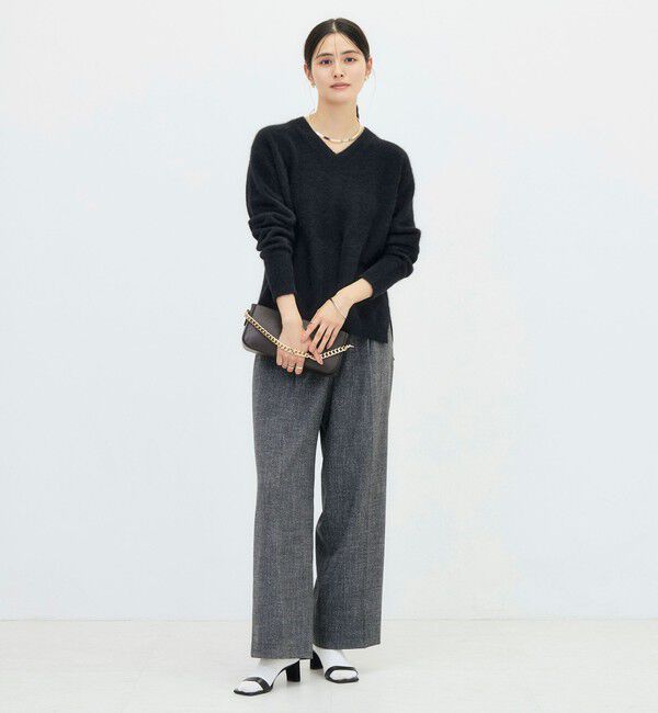 NOLLEY'S「《ストレッチ》ウォッシャブルネップツイードワイドパンツ」|その他|