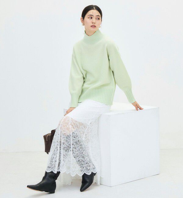 NOLLEY'S sophi「カシミヤ混紡毛ハイネックプルオーバー」|ニット・セーター|