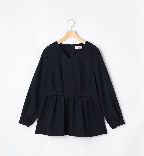 NOLLEY'S「《セットアップ対応》ウォッシャブルハイスペックTRペプラムブラウス」|シャツ・ブラウス|