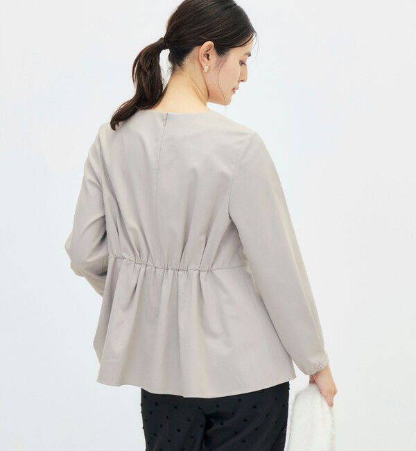 NOLLEY'S「《セットアップ対応》ウォッシャブルハイスペックTRペプラムブラウス」|シャツ・ブラウス|
