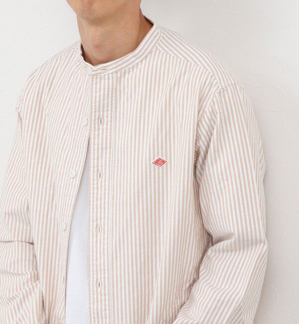 NOLLEY'S goodman「【DANTON/ダントン】BAND COLLAR SHIRT（DT-B0280 OXP）」|シャツ・ブラウス|ベージュ系その他