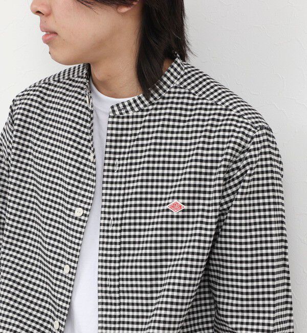 NOLLEY'S goodman「【DANTON/ダントン】BAND COLLAR SHIRT（DT-B0280 OXP）」|シャツ・ブラウス|ブラック系その他