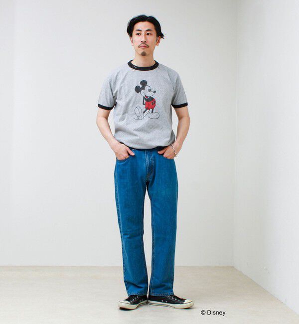 GLOSTER「【GOOD ROCK SPEED】MICKEY / ミッキーマウス リンガーダメージT」|Tシャツ・カットソー|