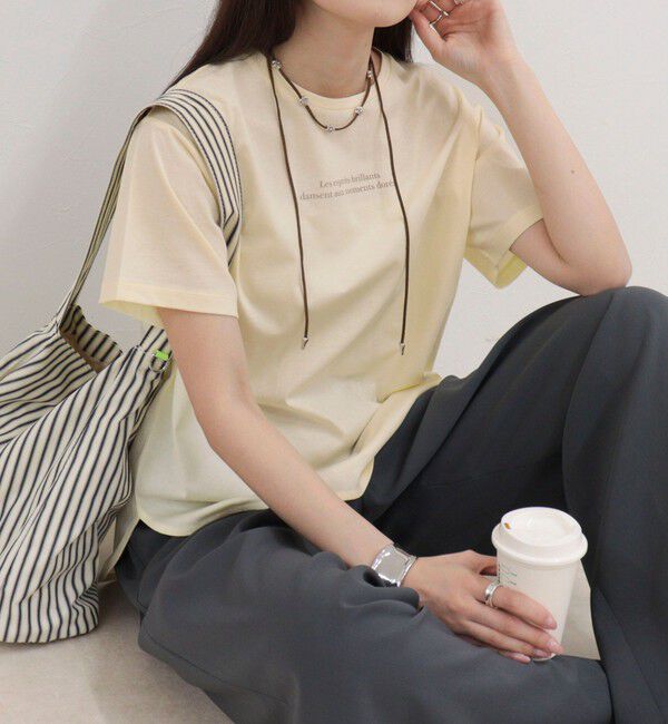 fredy emue「シルケットラウンドヘムTシャツ」|Tシャツ・カットソー|イエロー