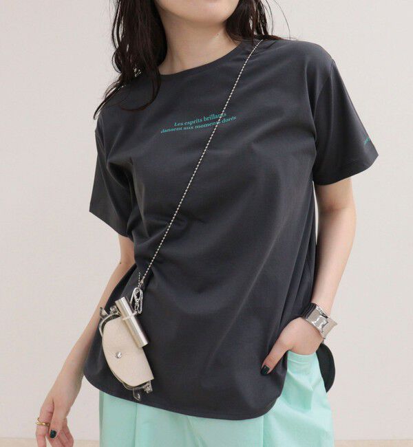 fredy emue「シルケットラウンドヘムTシャツ」|Tシャツ・カットソー|チャコールグレー