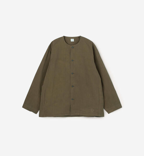 ORCIVAL「ORCIVAL | コットンツイル ノーカラー シャツ MEN」|シャツ・ブラウス|BROWN系1