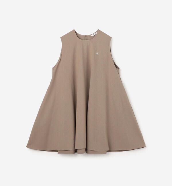 GYMPHLEX「Gymphlex | フランネル ノースリーブフレアチュニック WOMEN」|シャツ・ブラウス|TAUPE