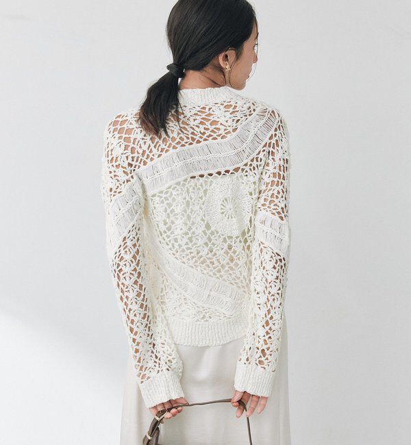  「【WEB限定】スラブヤーン刺繍ニット」|ニット・セーター|