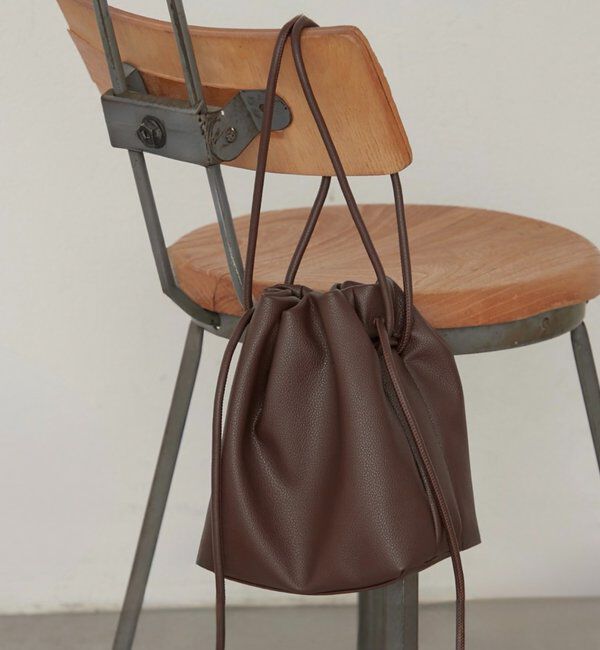  「巾着ショルダーBag」|ショルダー・メッセンジャー|ブラウン