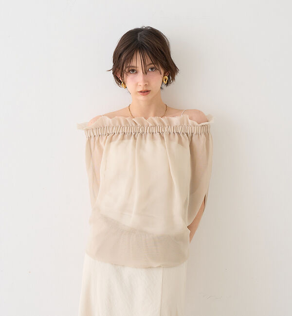 Rouge vif「【一部店舗限定】3WAYクールメッシュブラウス」|シャツ・ブラウス|