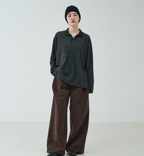 NOMINE「パイル カットソー ポロ｜配色 ロングスリーブ【予約】」|Tシャツ・カットソー|