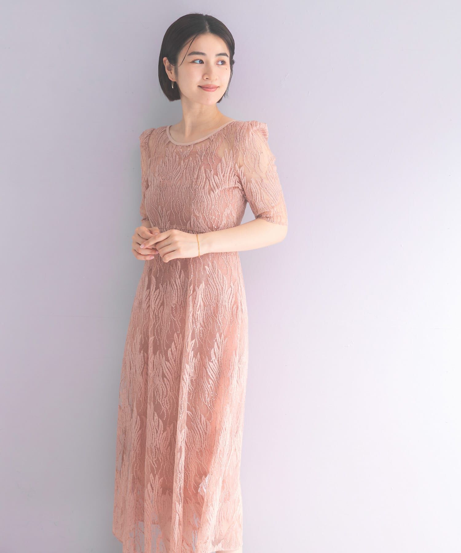 URBAN RESEARCH ROSSO「kaene　スパンコールアネモネドレス」|ワンピース|