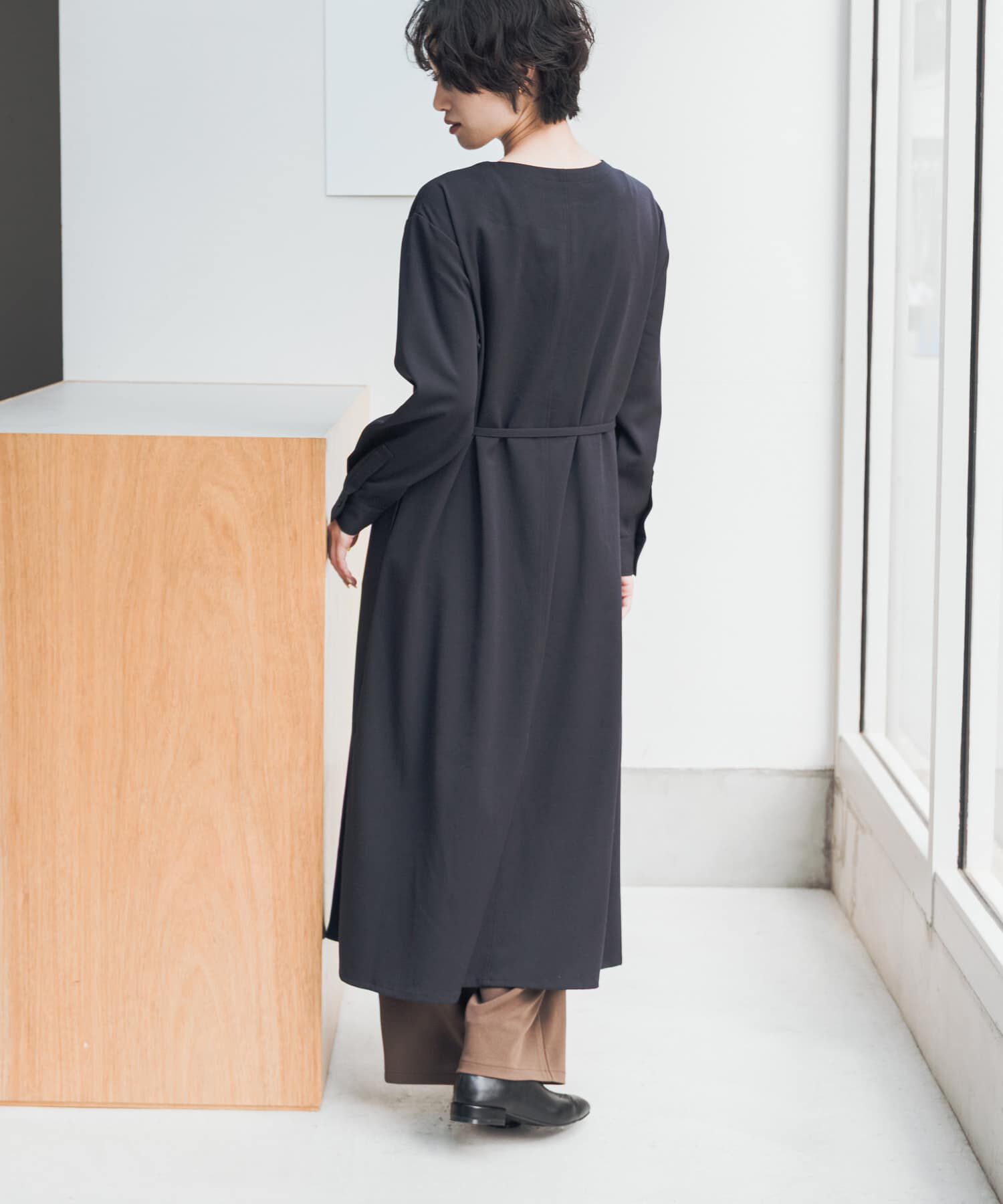 URBAN RESEARCH DOORS「『UR TECH』完声ヘンリーネックワンピース」|ワンピース|