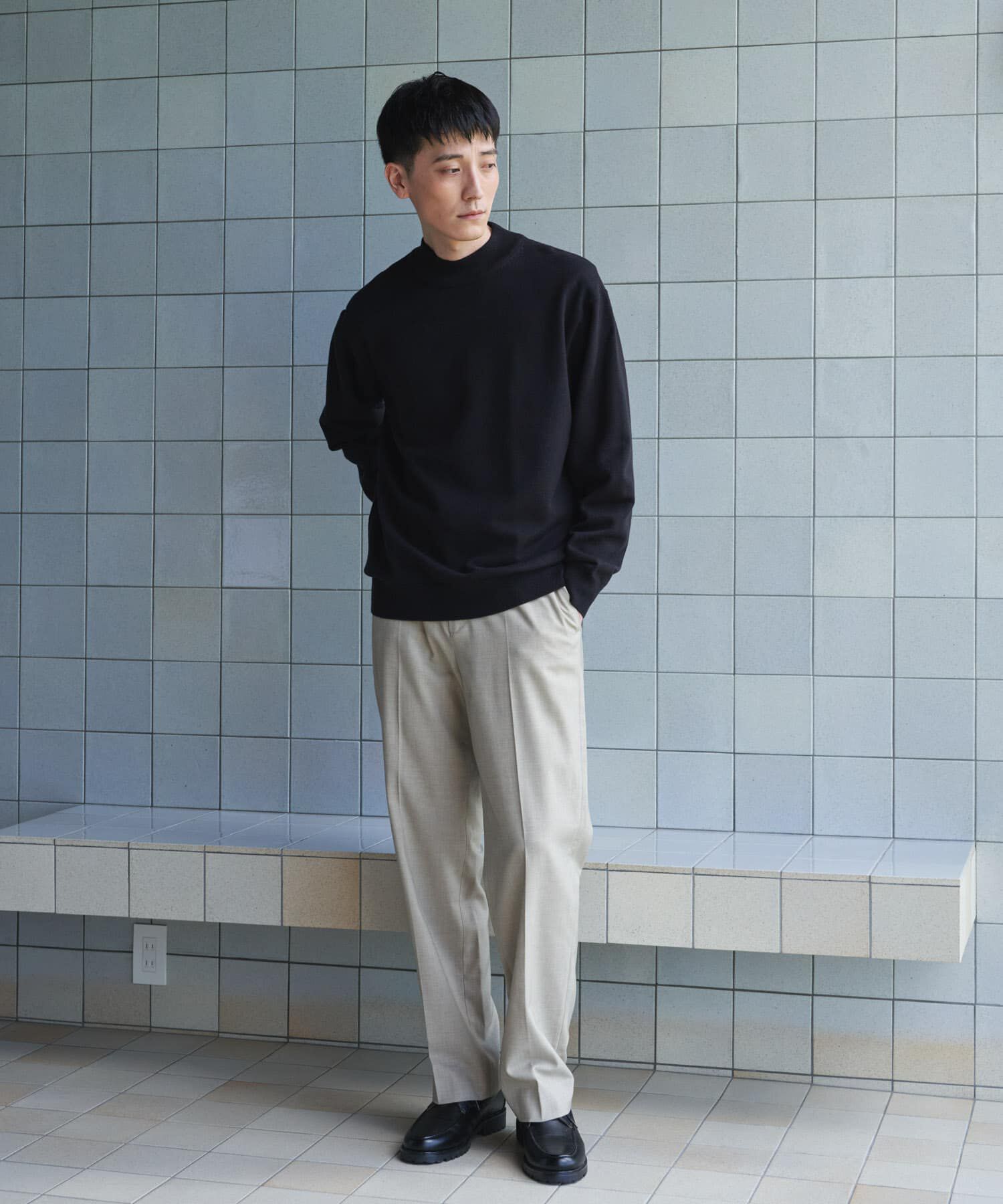 URBAN RESEARCH DOORS「『UR TECH』200日ニット モックネック」|ニット・セーター|