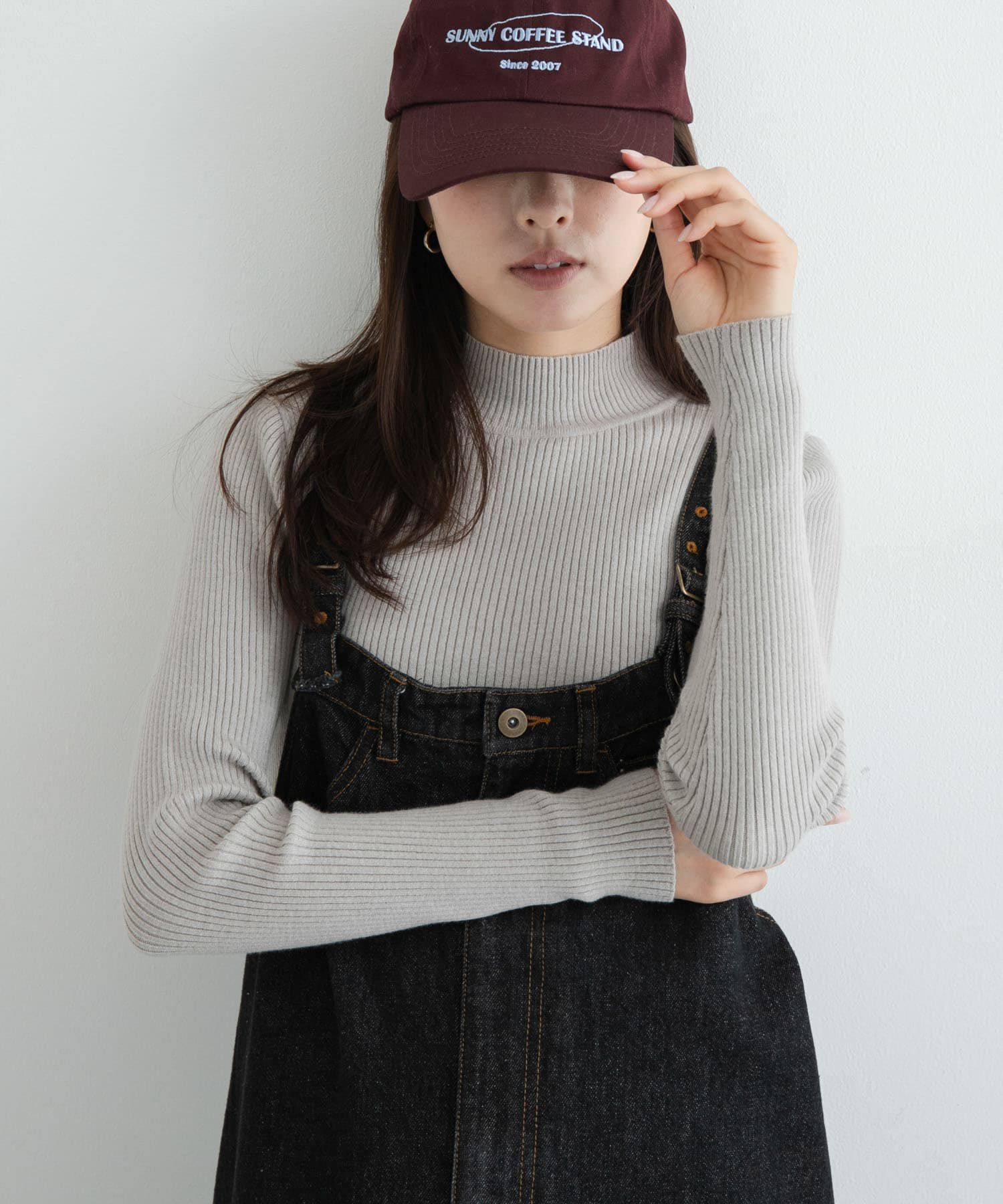 Sonny Label 「静電防止ハイネックリブニットプルオーバー」|ニット・セーター|グレー