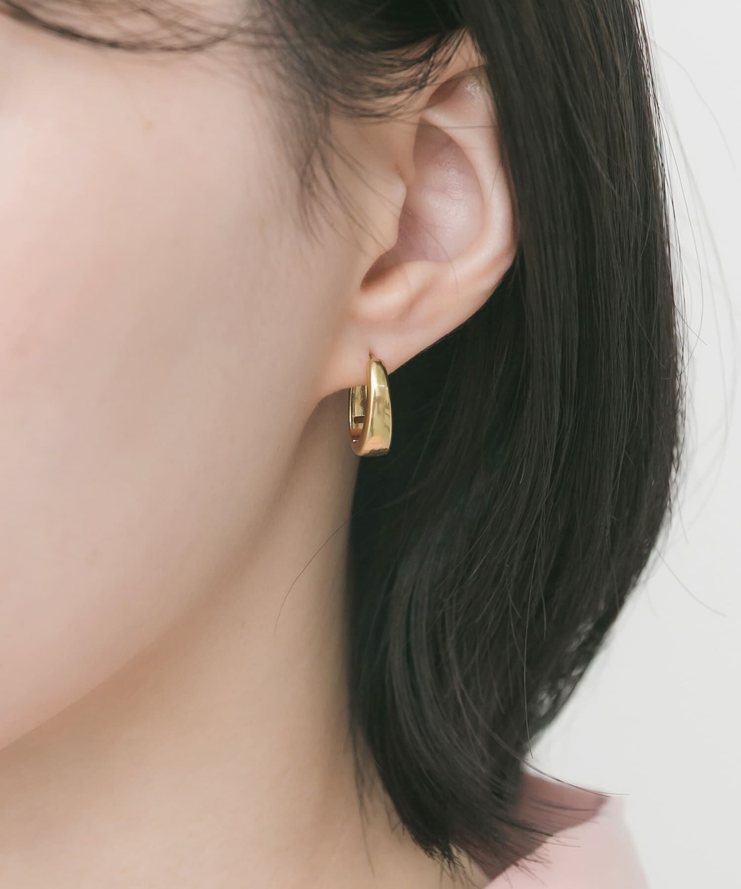 SMELLY「ステンレスオーバルフープピアス」|ピアス|
