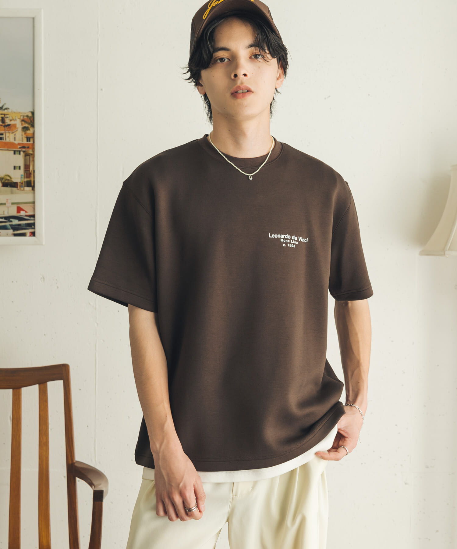 SENSE OF PLACE by URBAN RESEARCH「『別注』『イージーケア/吸水速乾/接触冷感』ART T-SHIRTS B(davinci)」|Tシャツ・カットソー|