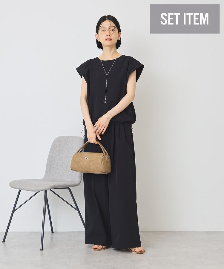 AMERICAN HOLIC「【2点セット・マルチ機能】ドロストプルオーバー+イージーパンツ」|ワンピース|Black