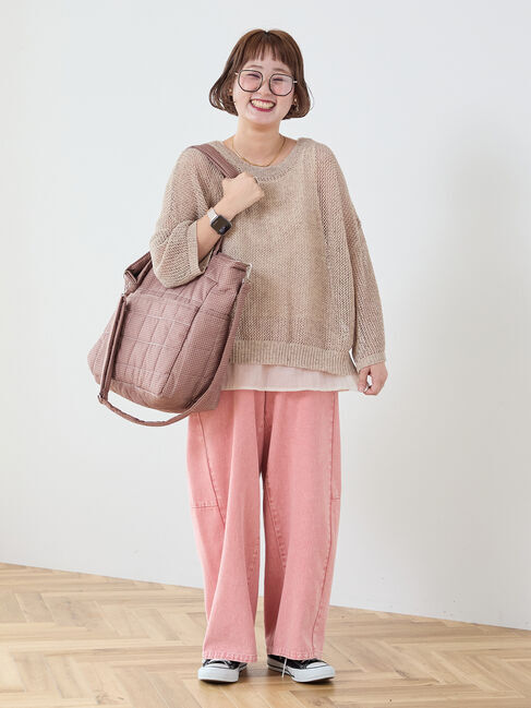 Samansa Mos2「【Cross&times;Staff】ボトルポケ付/10ポケットトートbag」|その他|キャメル