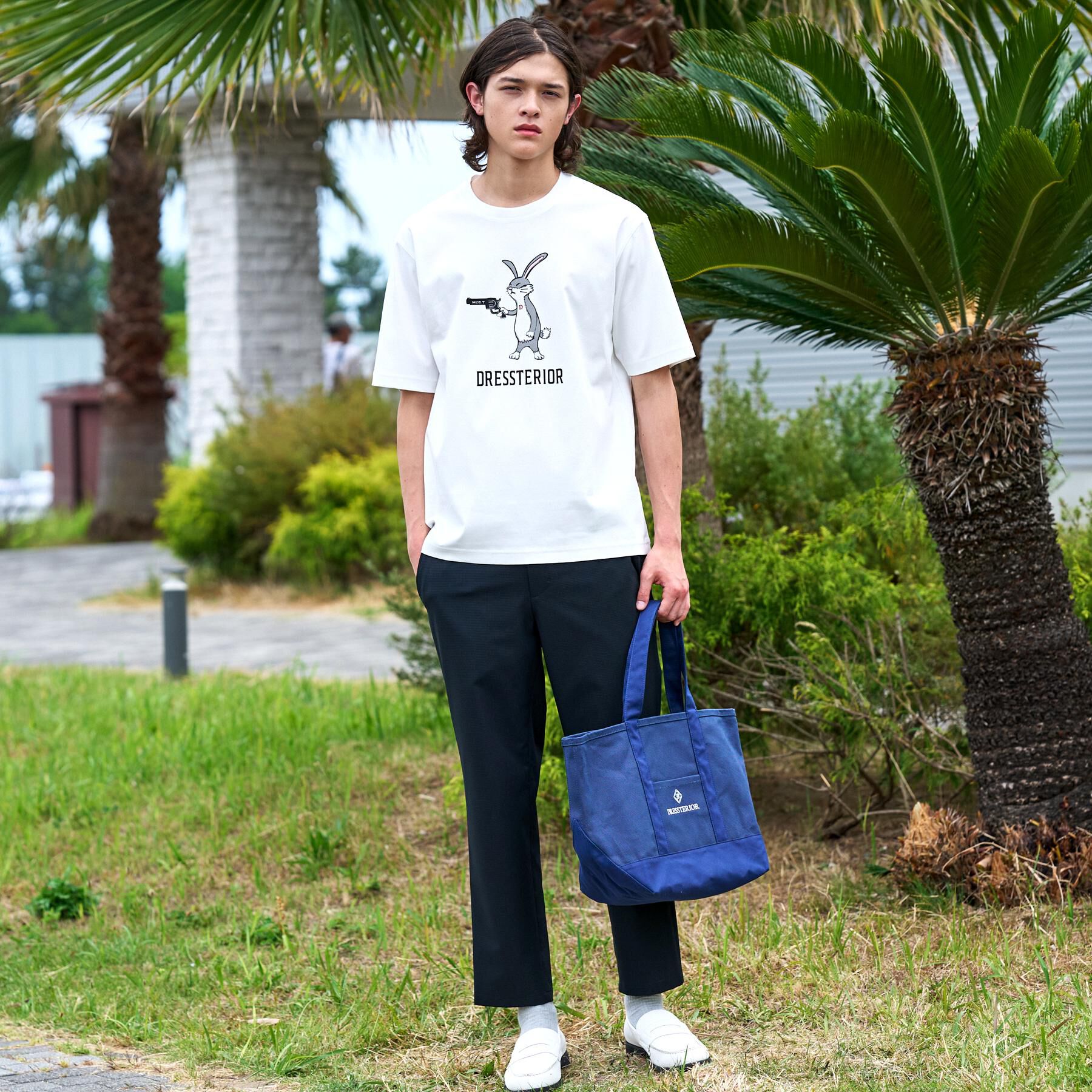 DRESSTERIOR「【接触冷感／抗菌防臭／消臭】ICE CLEAR COTTON ガンラビットTシャツ」|Tシャツ・カットソー|