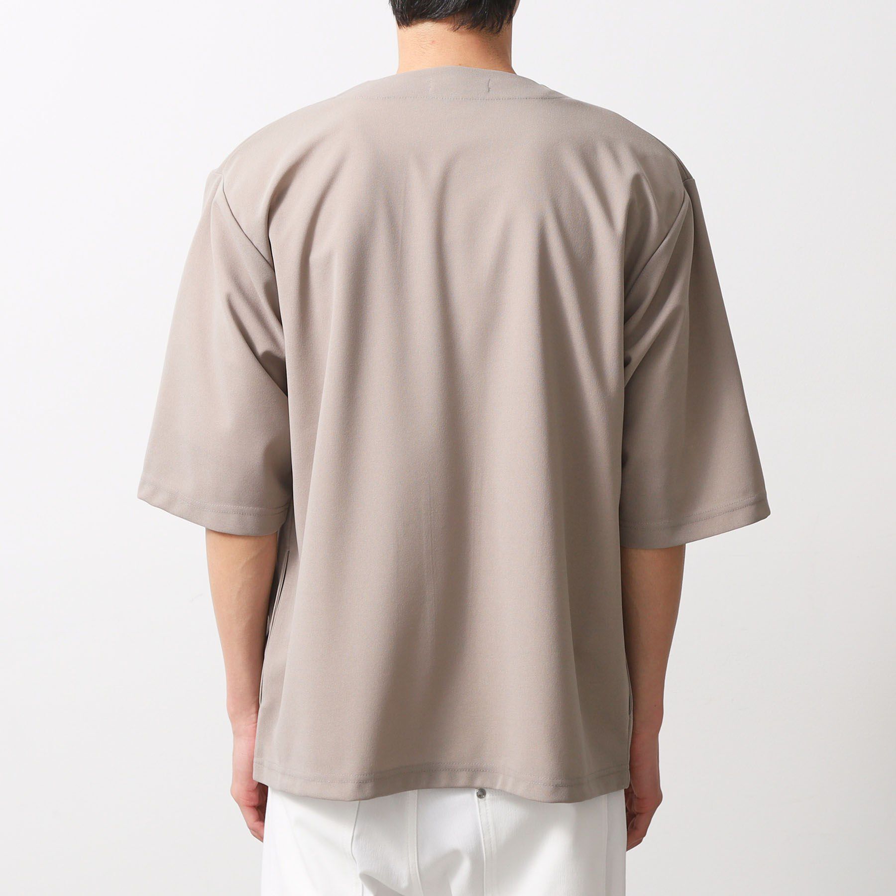 THE SHOP TK「五分袖カーディガン+半袖Tシャツセットアイテム 洗濯機OK」|カーディガン|