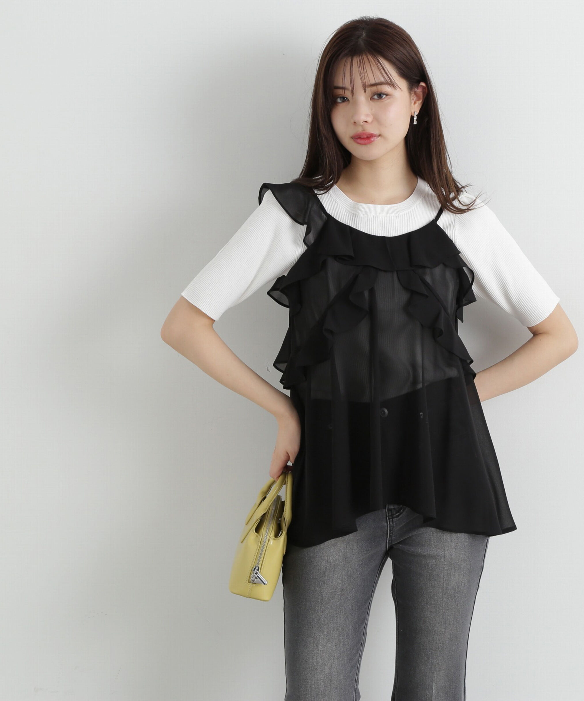 PROPORTION BODY DRESSING「ラッフルキャミ&times;リブニットセット」|ニット・セーター|