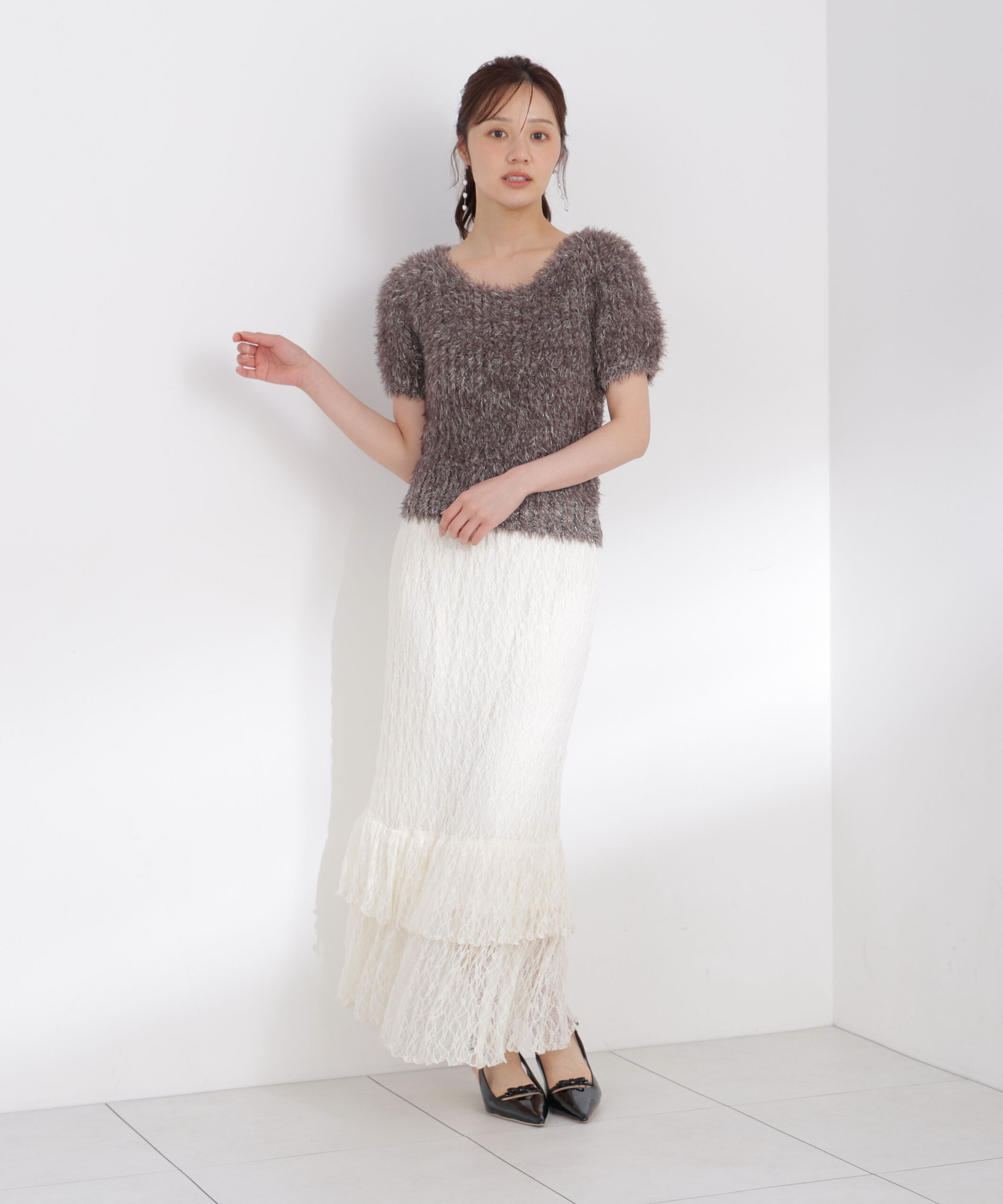 PROPORTION BODY DRESSING「カットレーススカート」|スカート|