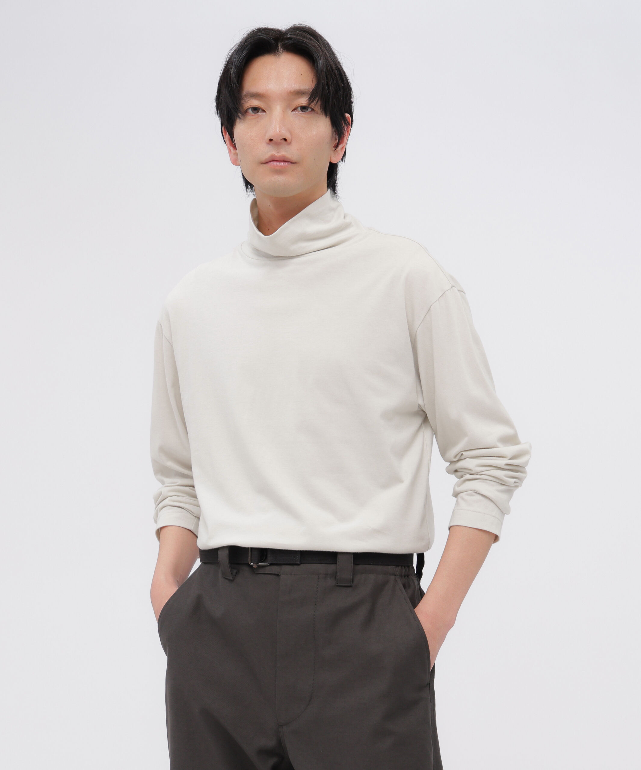 MARGARET HOWELL「PLAIN COTTON JERSEY TOP」|Tシャツ・カットソー|IVORY1