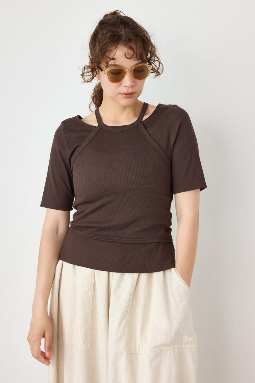 RODEO CROWNS「clavicle openTシャツ」|Tシャツ・カットソー|BRN