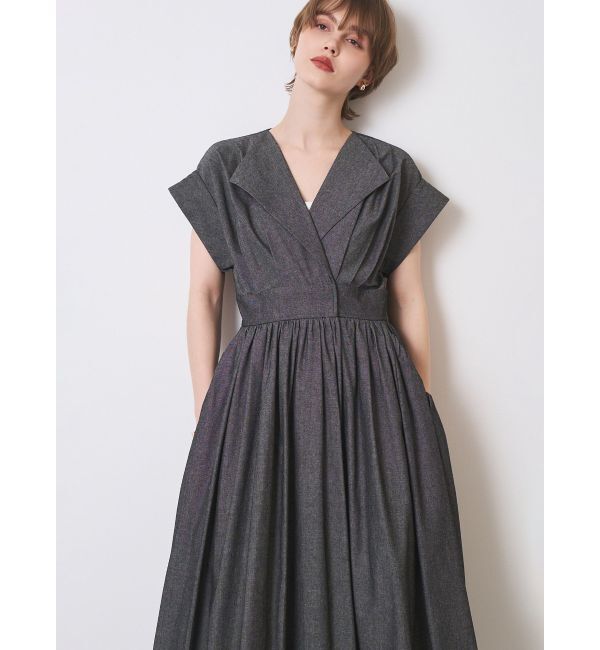 ELENDEEK「OPEN COLLAR SHIRT OP」|ワンピース|