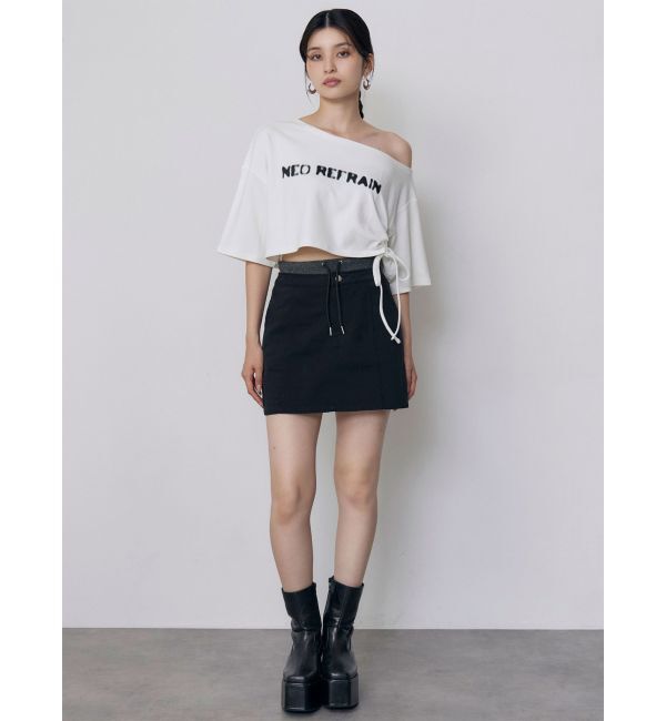 MURUA「ワンショルロゴワイドTシャツ」|Tシャツ・カットソー|