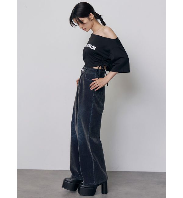 MURUA「ワンショルロゴワイドTシャツ」|Tシャツ・カットソー|