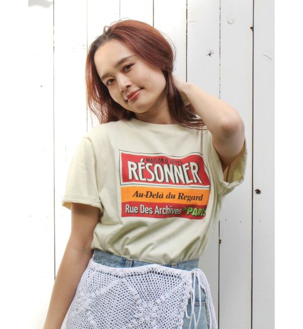 Ungrid「ヴィンテージカラーロゴTee」|Tシャツ・カットソー|イエロー