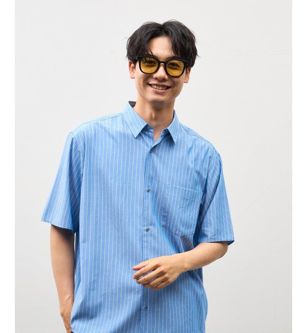  「SUNCUTGlasses/UV100%CUT サングラス ビッグシェイプ  カラーレンズ 紫外線対策 UVカット ユニセックス」|サングラス|