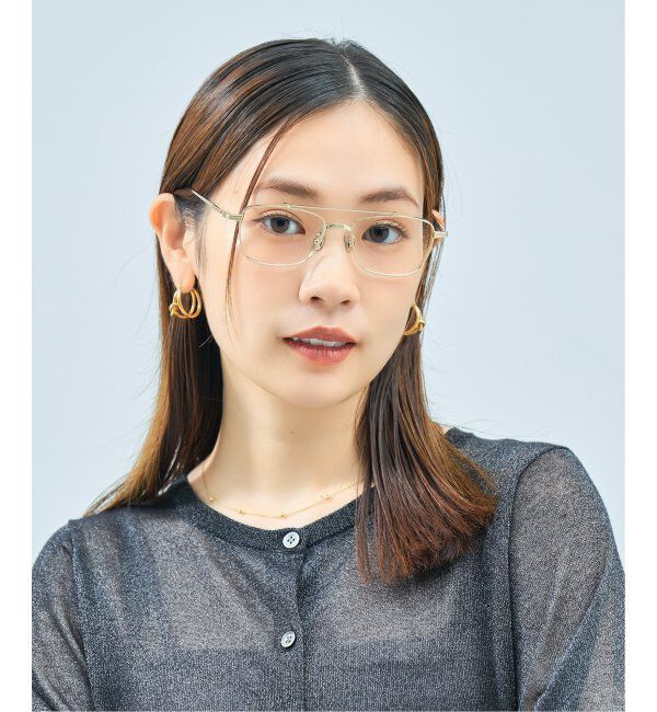  「Zoff｜UNITED ARROWS メガネ | [Luxe] 伊達メガネ 度付き ユナイテッドアローズ   レンズ交換券付」|メガネ|ゴールド