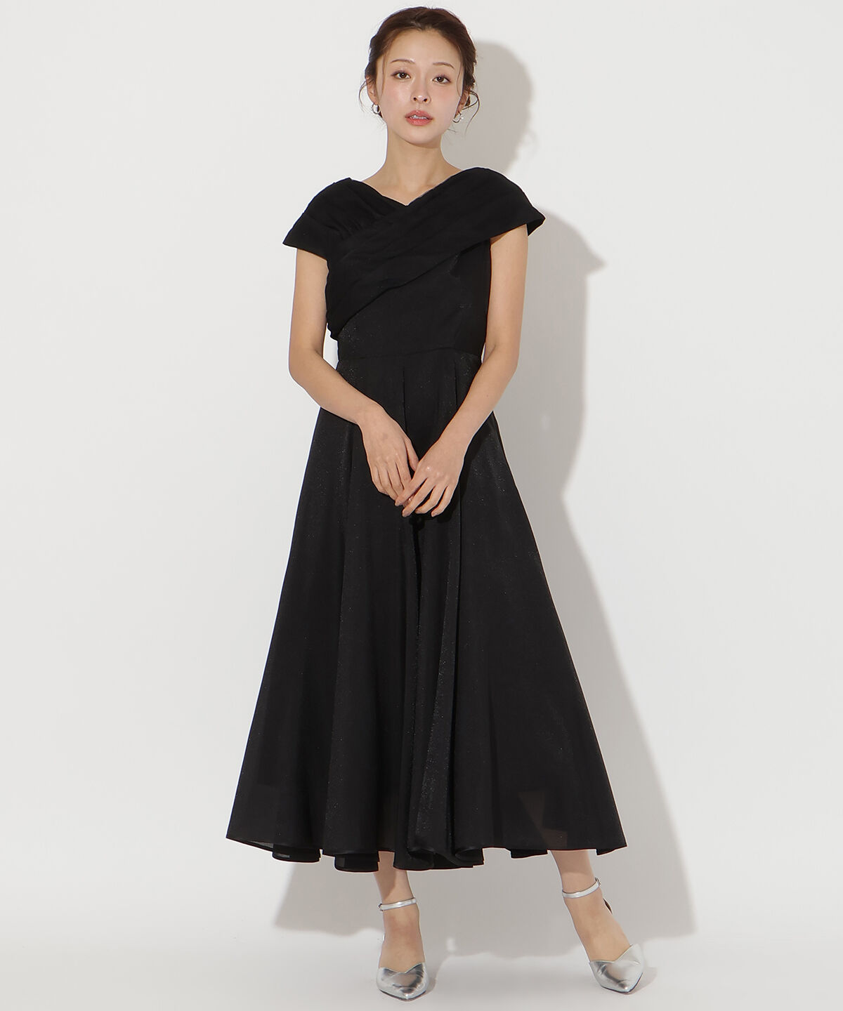 アンドクチュール「チュールカシュクールドレス」|ドレス|ブラック