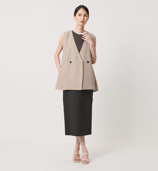 UNITED ARROWS「シアー バックフレア ベスト ‐ウォッシャブル‐」|ベスト・ジレ|