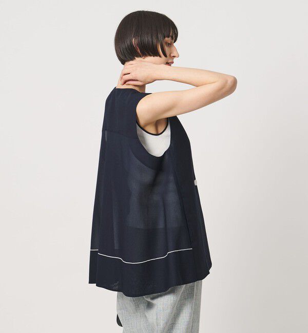 UNITED ARROWS「シアー バックフレア ベスト ‐ウォッシャブル‐」|ベスト・ジレ|