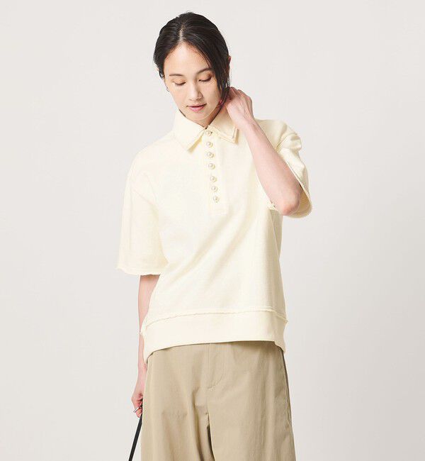 UNITED ARROWS「【別注】＜CINOH＞パールモチーフ スウェット ポロシャツ」|スウェット・ジャージ|